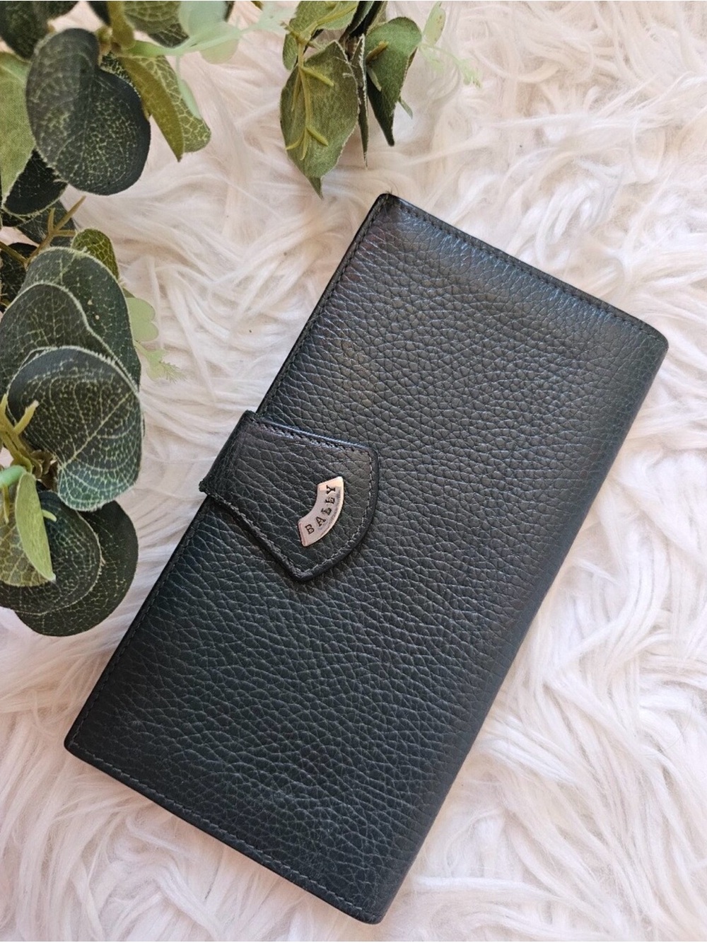 Bally Pebbled Leather Long Continental Wallet
